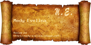 Medy Evelina névjegykártya